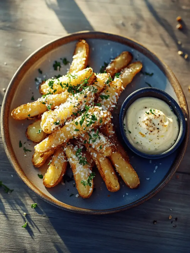 Kohlrabi-Pommes mit Aioli