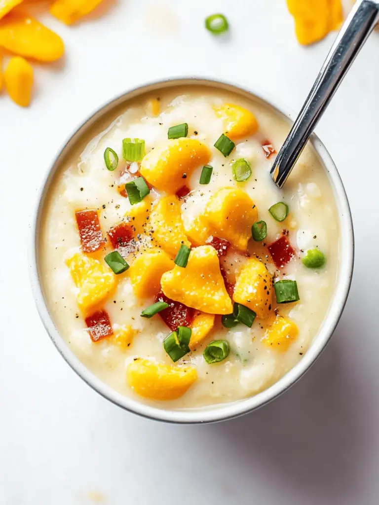 Vollständig beladene Kartoffelsuppe
