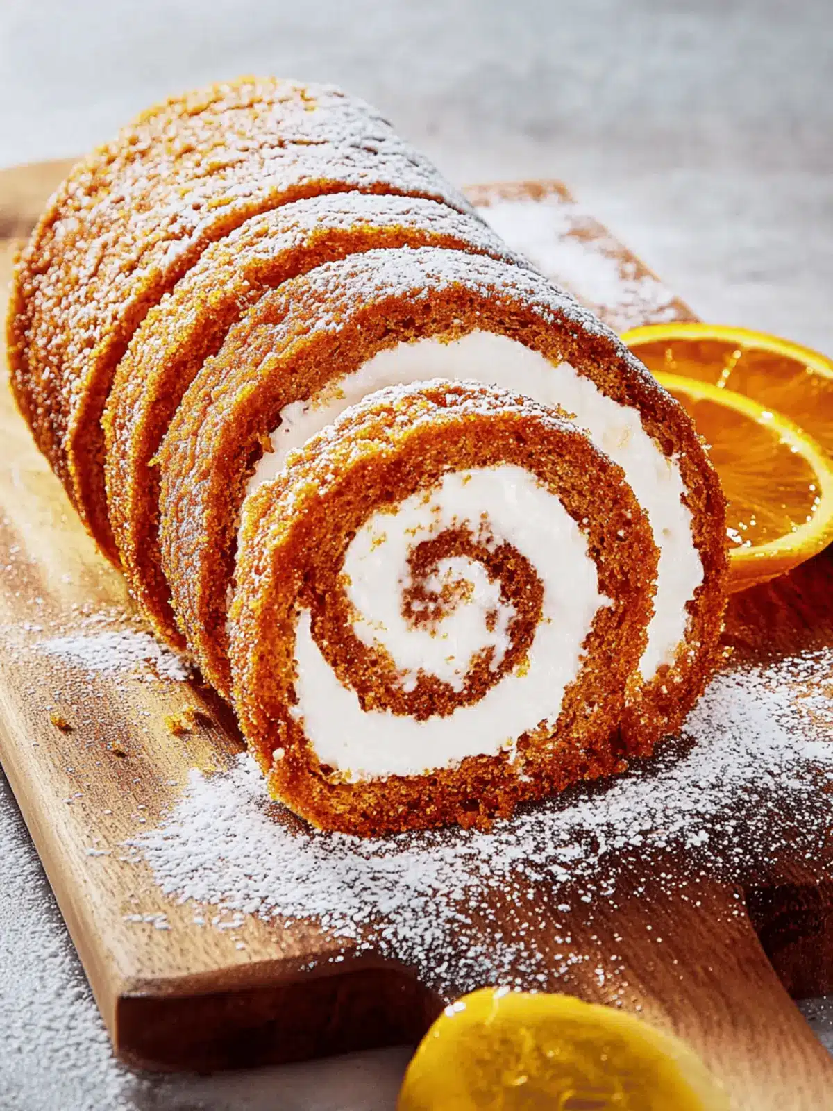 Kürbisrolle mit cremiger Füllung für den Herbst 2 Kürbisrolle