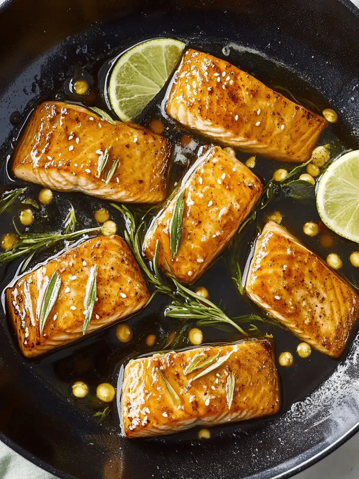 5-Zutaten Honig Knoblauch Glasierte Lachs für Eilige 5 5-Zutaten Honig Knoblauch Glasierte Lachs