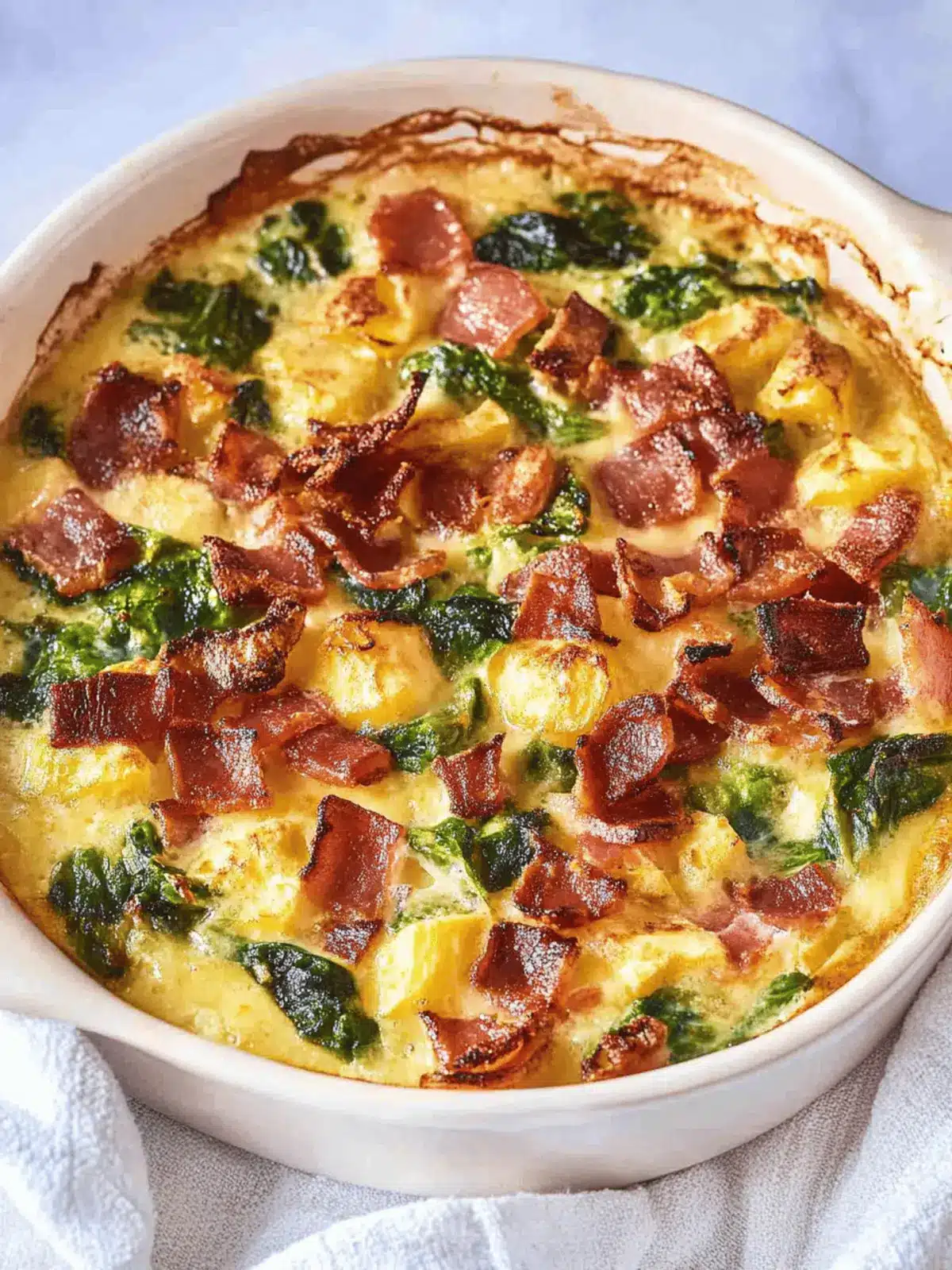 Leckerer Rosenkohlauflauf mit Käse und Bacon 5 Rosenkohlauflauf