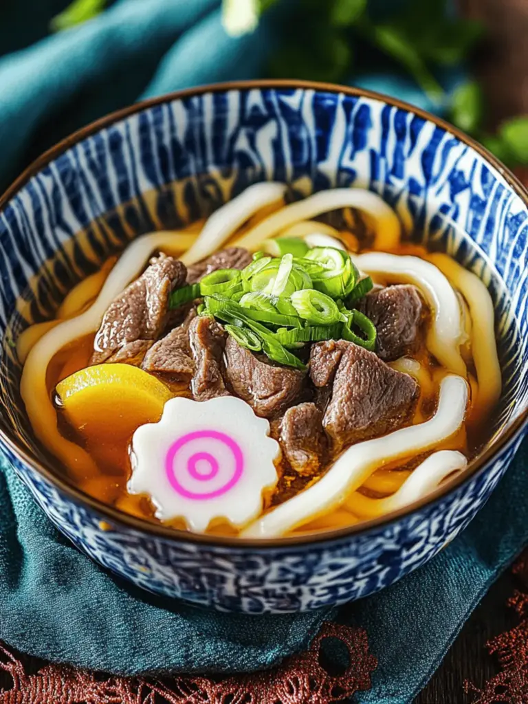 Rindfleisch Udon-Nudelsuppe