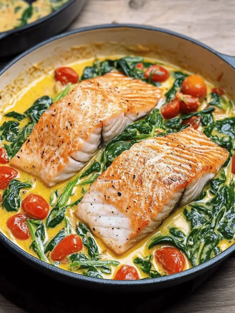 Lachs mit Spinat und Tomaten
