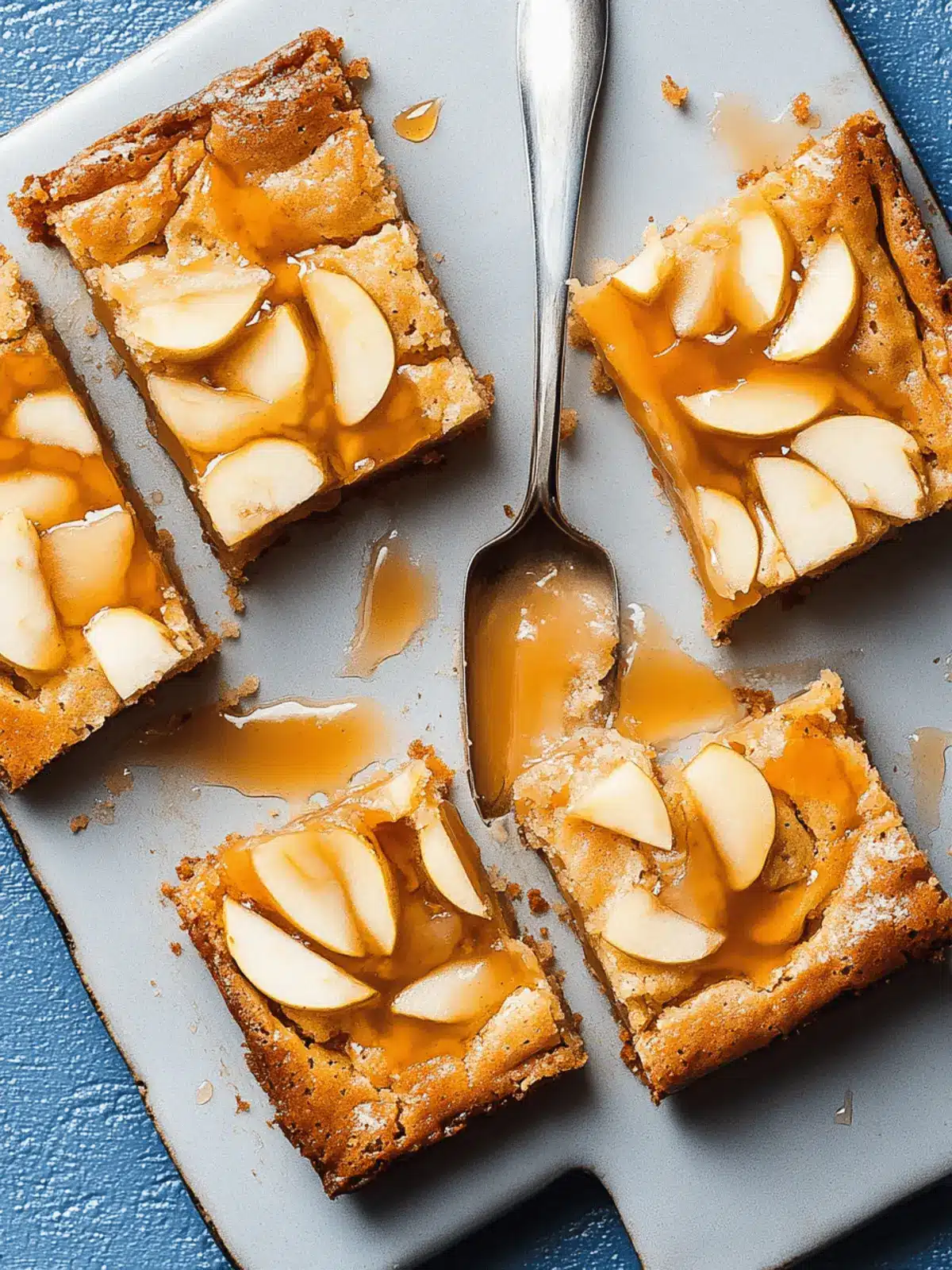 Apfel Blondies mit Karamell