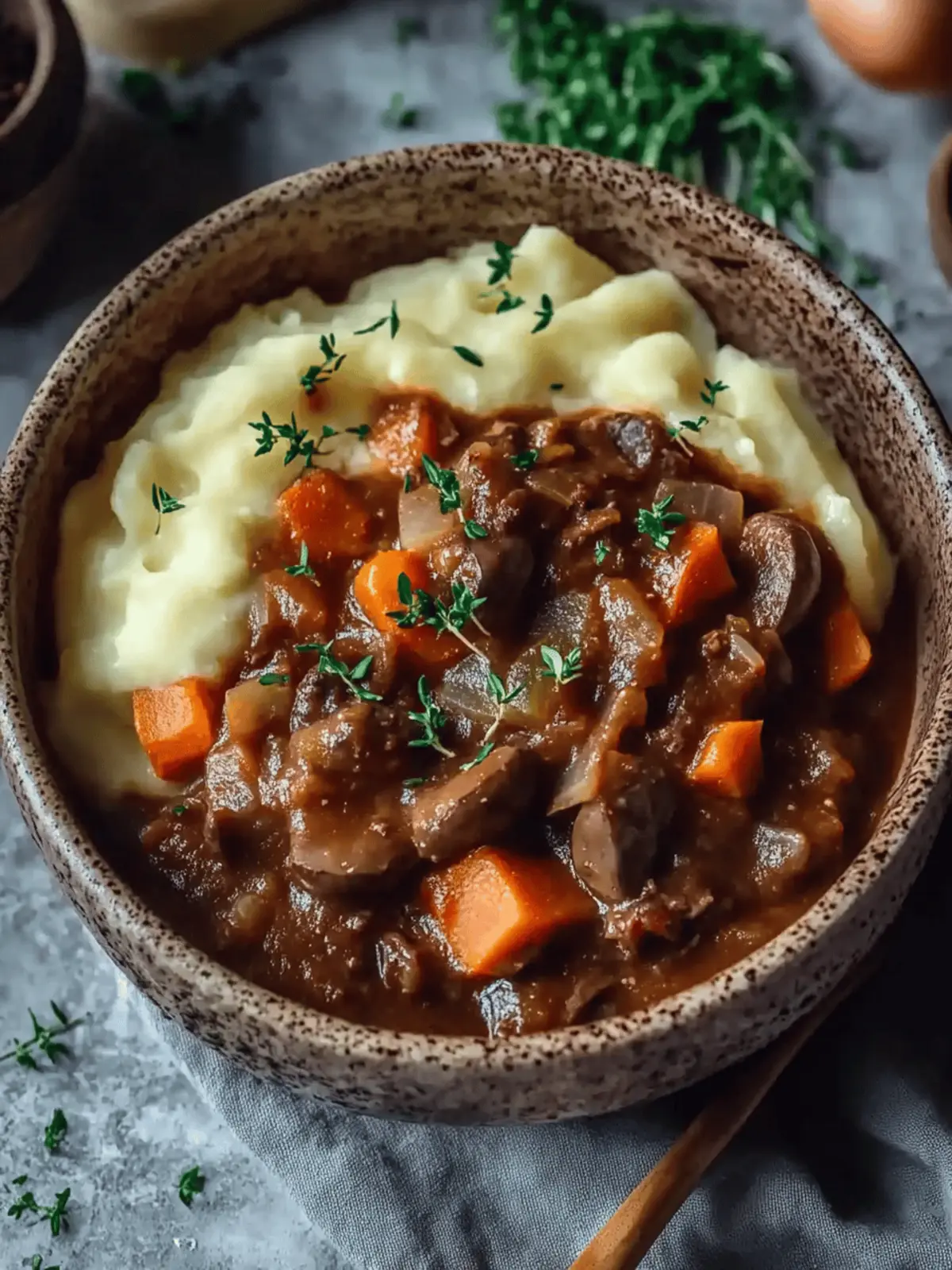 Herzhaftes Pilz-Gulasch Bourguignon