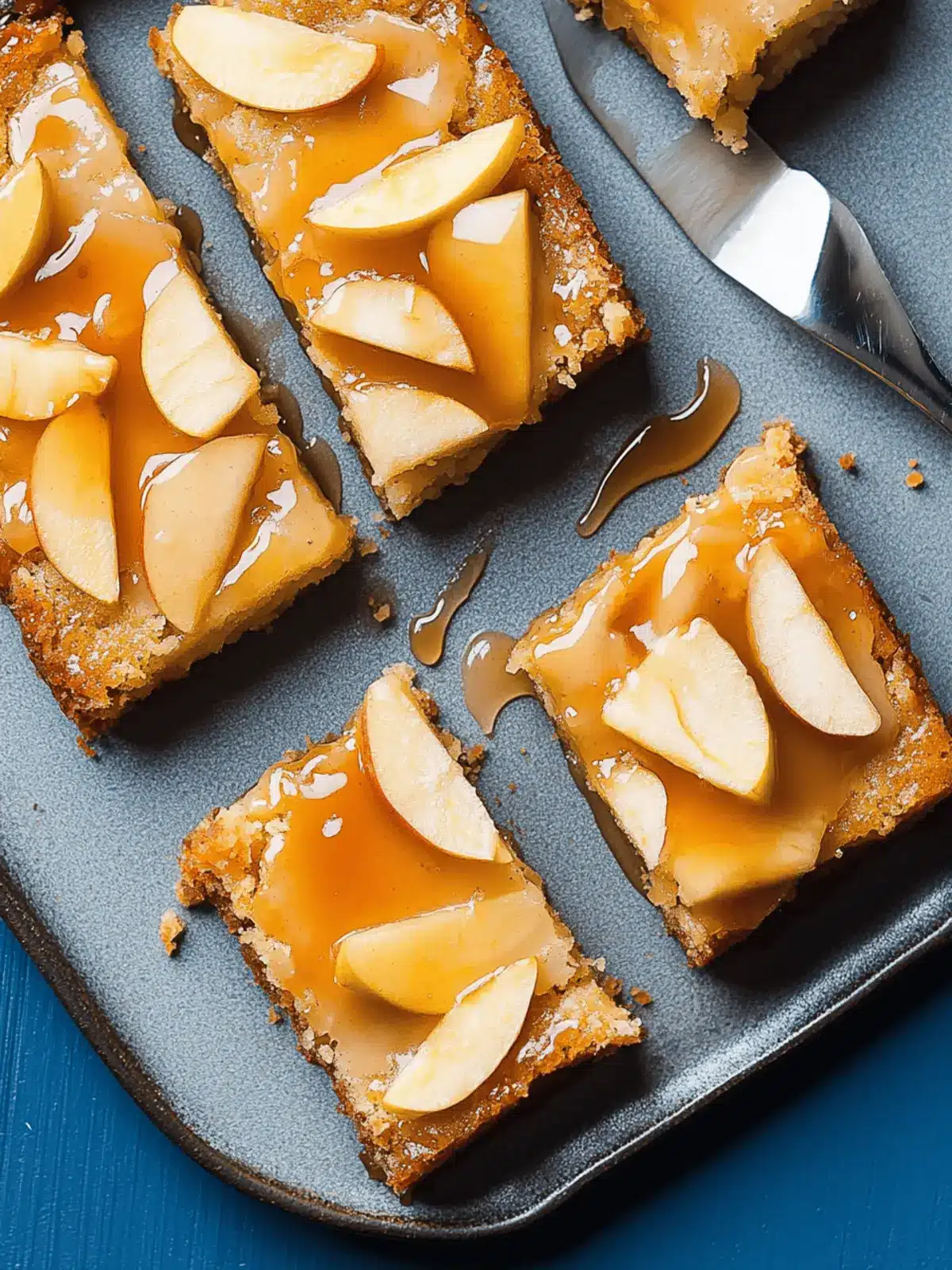 Apfel Blondies mit Karamell