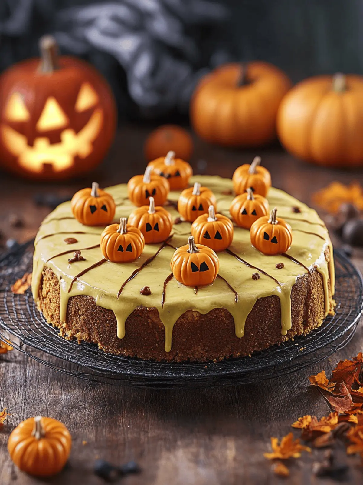 Saftiger Halloween-Kürbiskuchen
