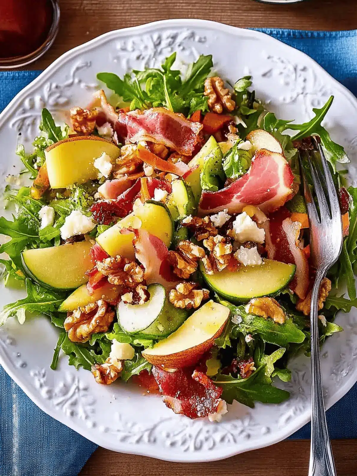 Herbstsalat mit Birnen, Walnüssen & Bacon Genuss 3 Herbstsalat mit Birnen, Walnüssen & Bacon