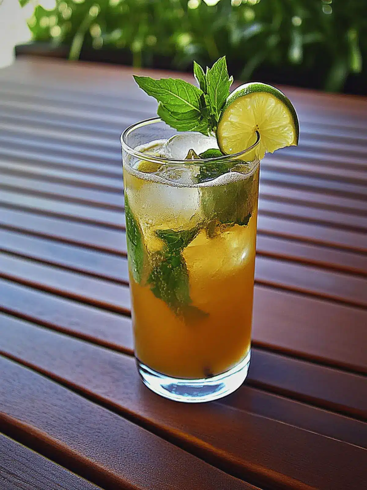 Alkoholfreier Cocktail mit Kräuterlimonade