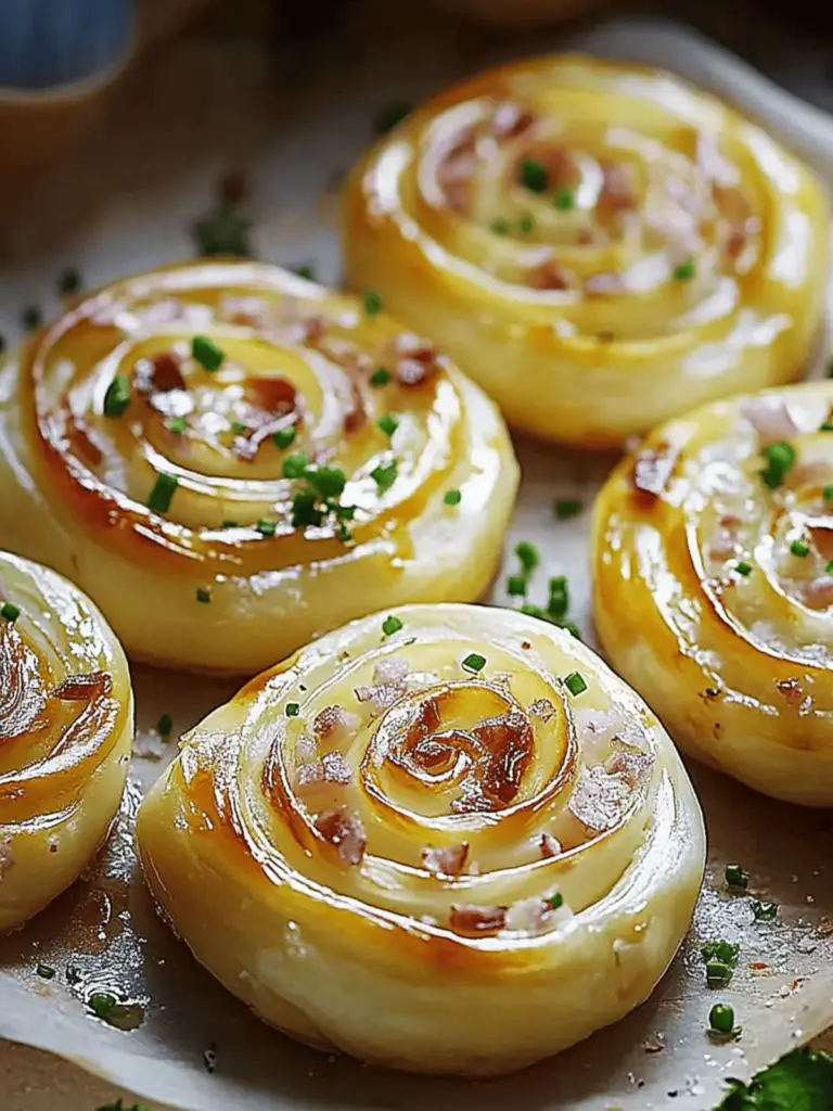 Flammkuchen Schnecken Schnittlauch Genuss