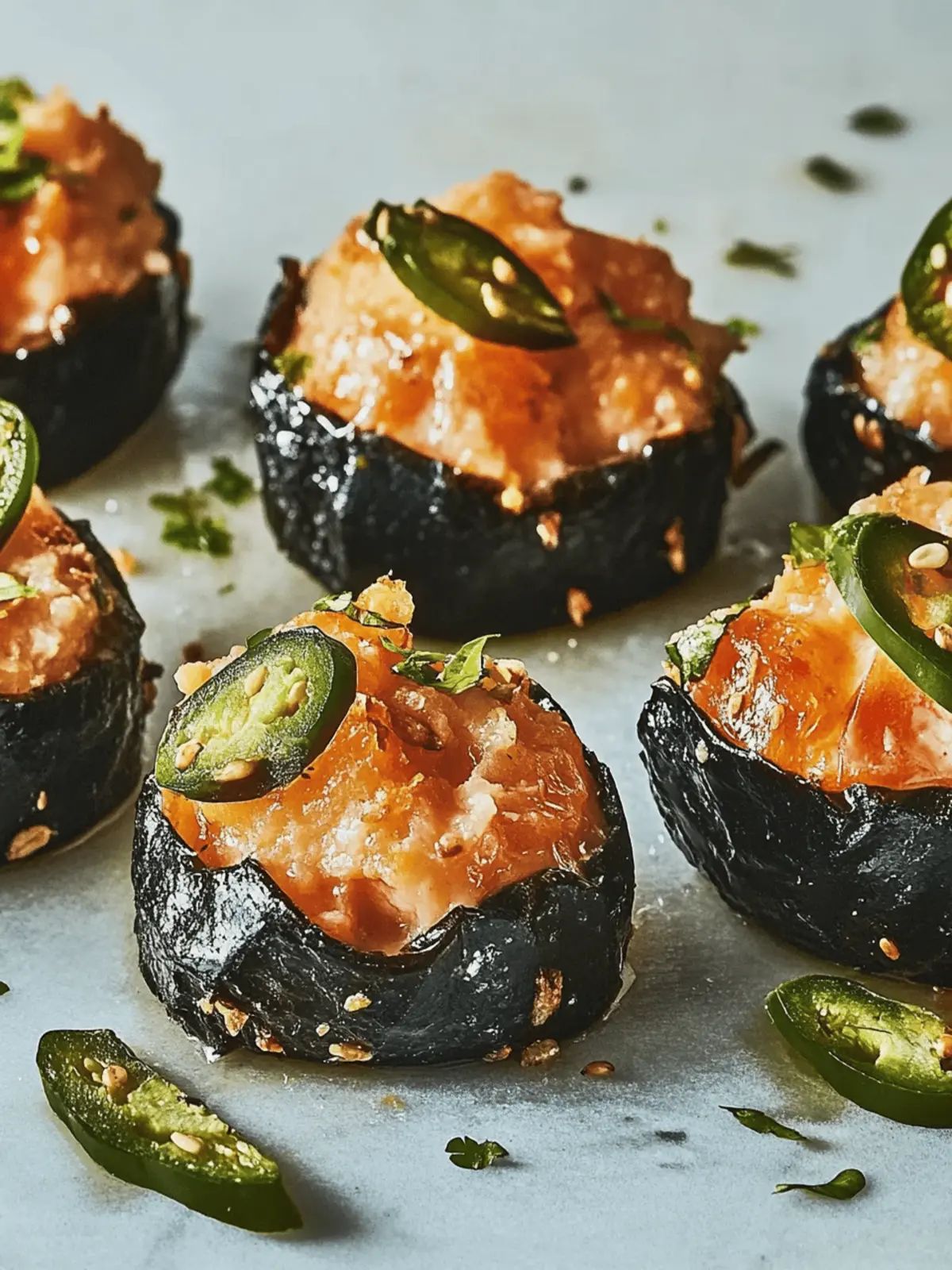 Gebackene Lachs Sushi Tassen