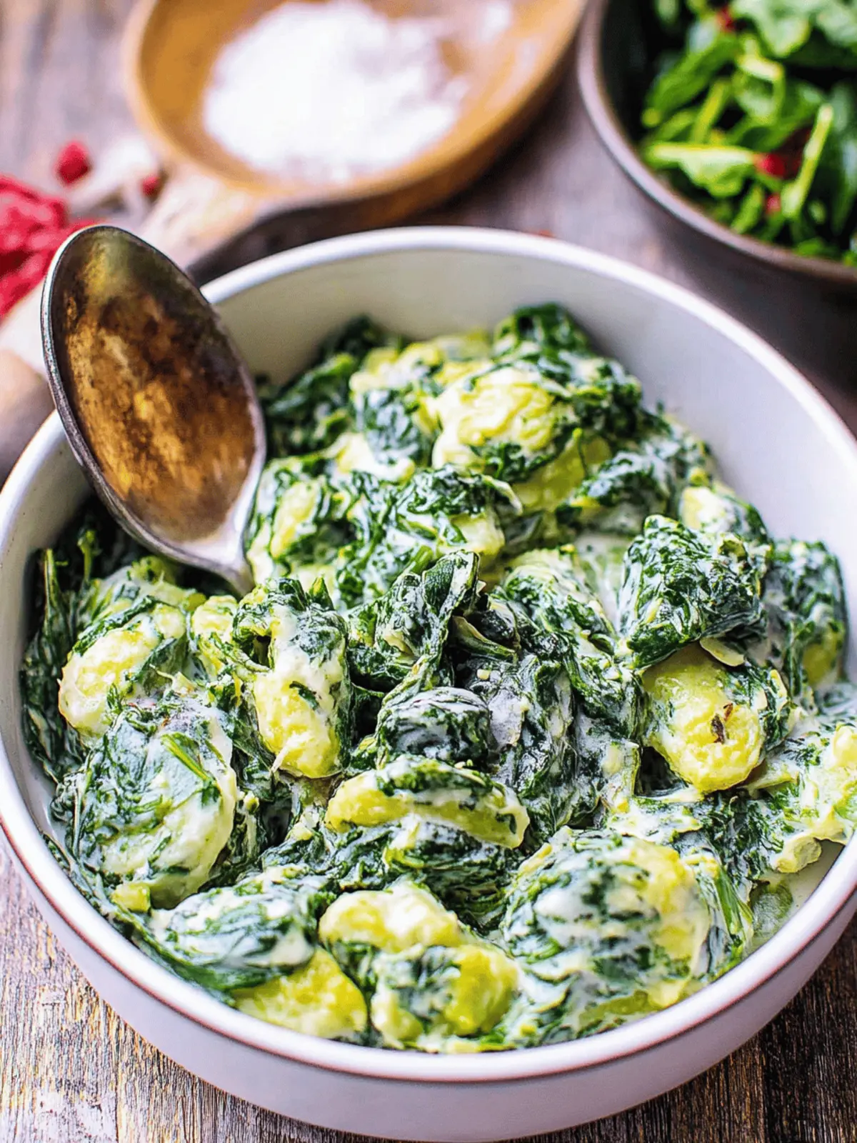 Gesunde Sahne-Spinat mit Kokosnuss und Curry 3 Gesunde Sahne-Spinat