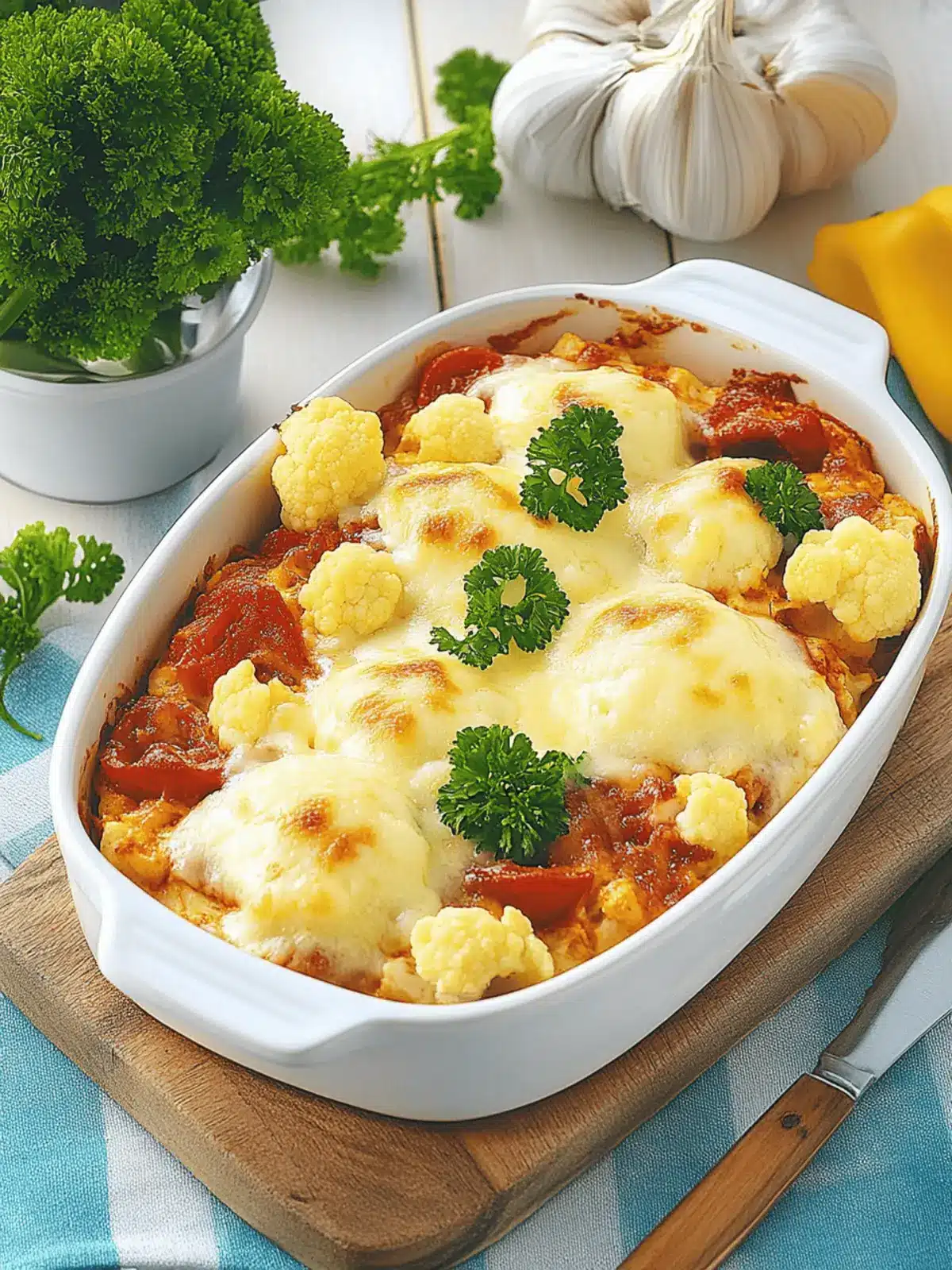 Blumenkohl-Auflauf mit Kartoffeln