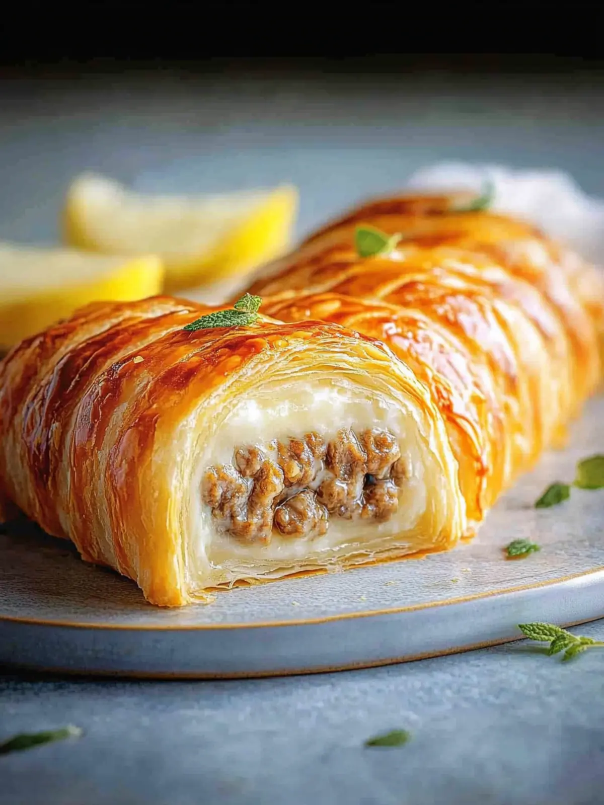 Hackfleischkäseblätterteigrolle für Zuhause genießen 2 Hackfleischkäseblätterteigrolle