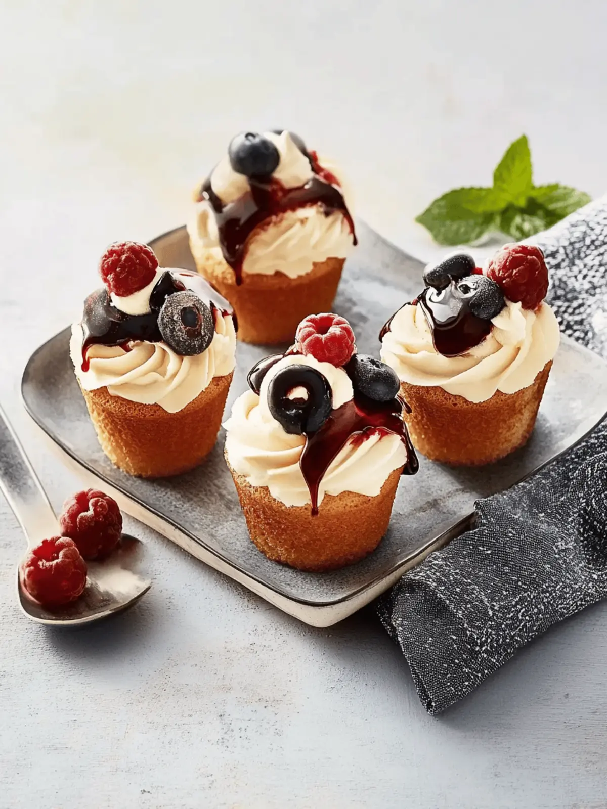 Leckere Donauwellen-Muffins mit Schokolade und Kirschen 3 Donauwellen-Muffins