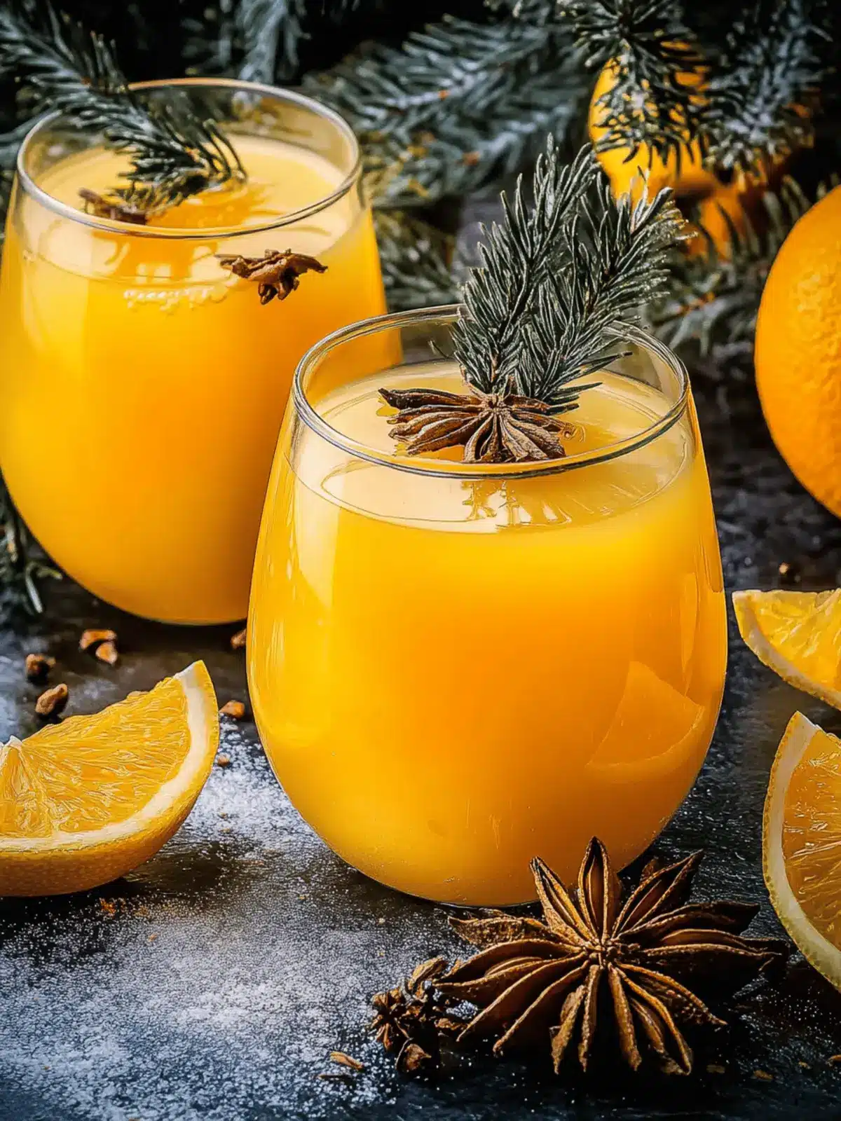 Fruchtiger Weihnachtsaperitif Orange Noel