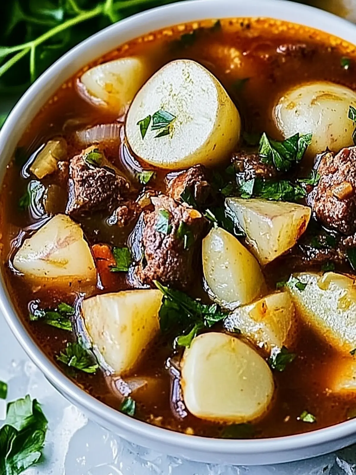 Rindfleischeintopf mit Pastinaken und Steckrüben 2 Rindfleischeintopf mit Pastinaken, Steckrüben und Topinambur