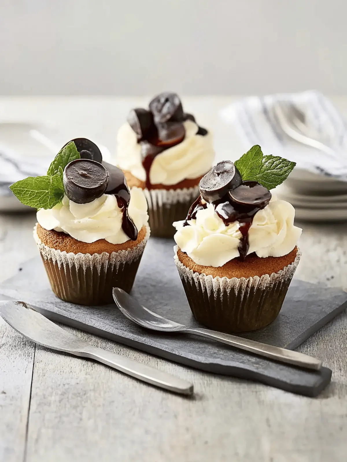 Leckere Donauwellen-Muffins mit Schokolade und Kirschen 2 Donauwellen-Muffins