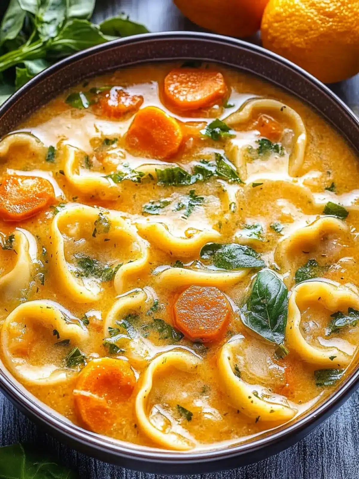 Butternut-Wurst-Tortellini-Suppe