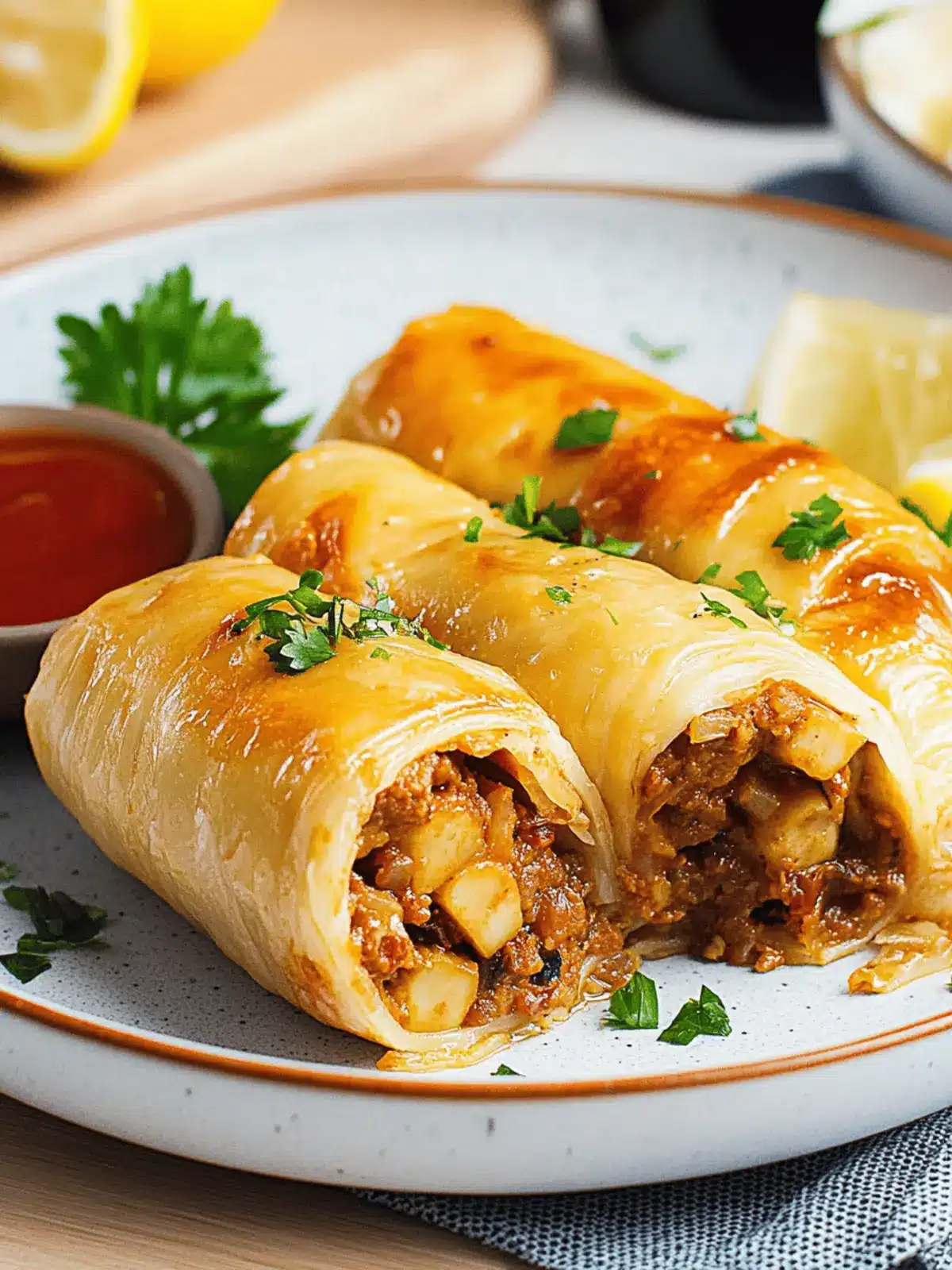 Vegetarische Kohlrouladen für ein gesundes Abendessen 4 Vegetarische Kohlrouladen