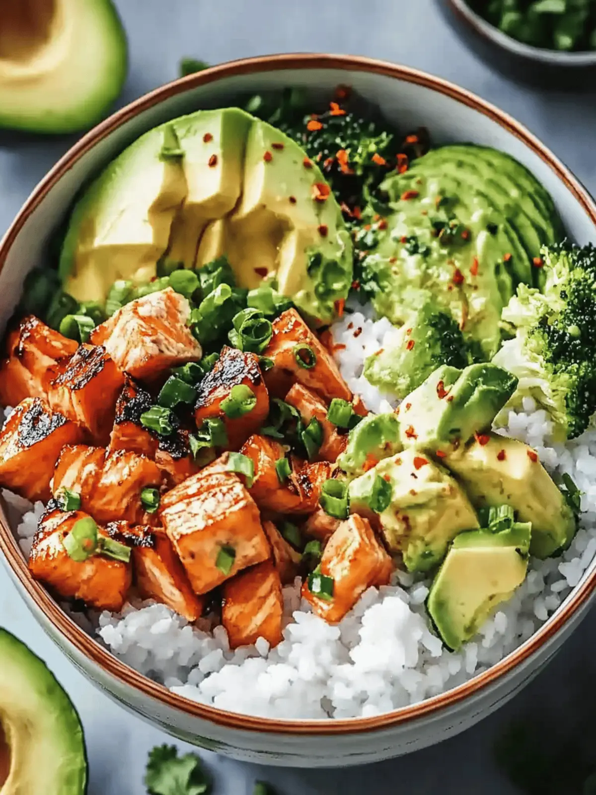 Crispy Sushi-Reis mit Lachs und Avocado genießen 4 Crispy sushi rice with salmon and avocado