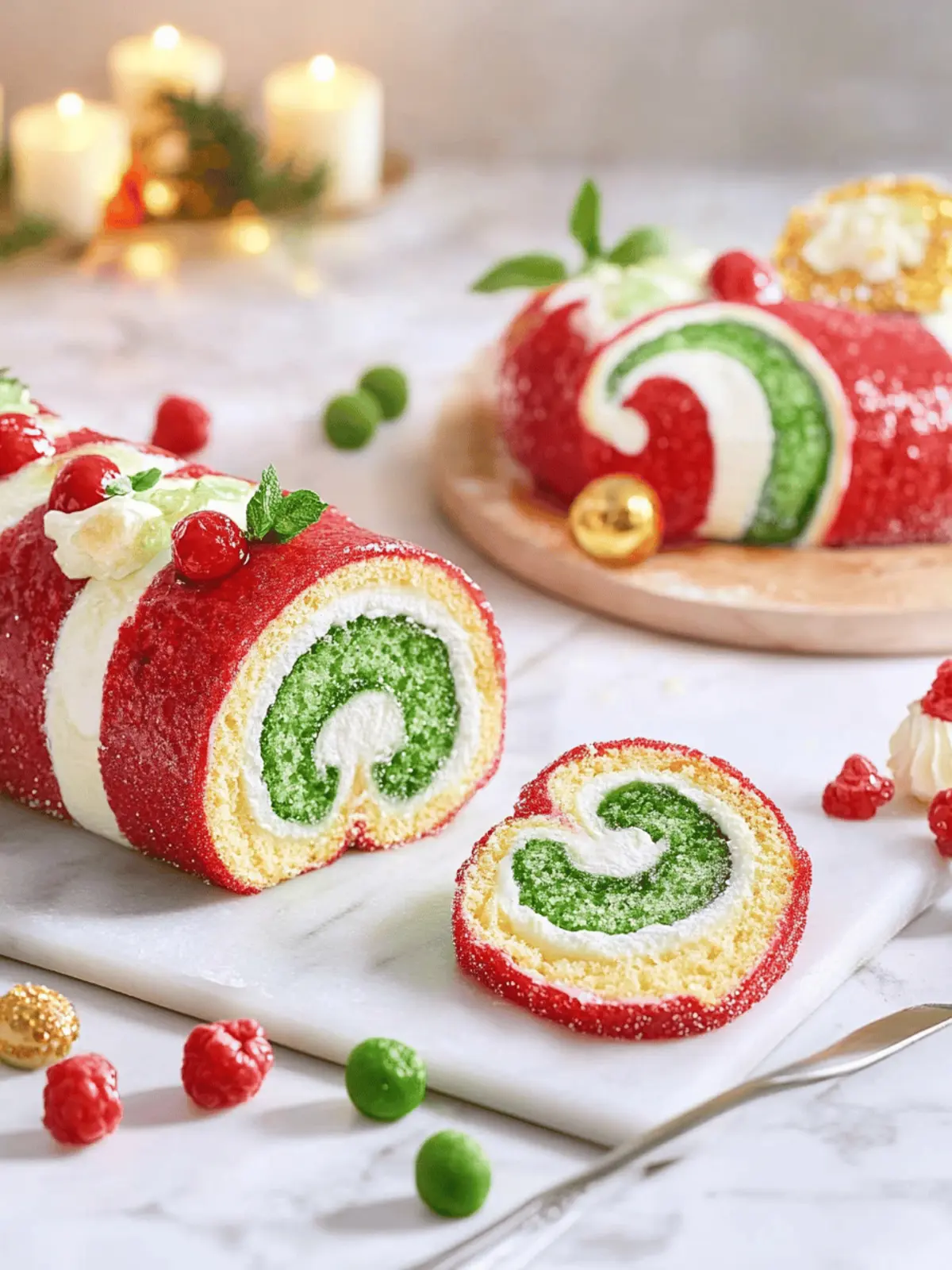 Biskuitrolle Weihnachten mit Mascarpone-Füllung 3 Biskuitrolle Weihnachten