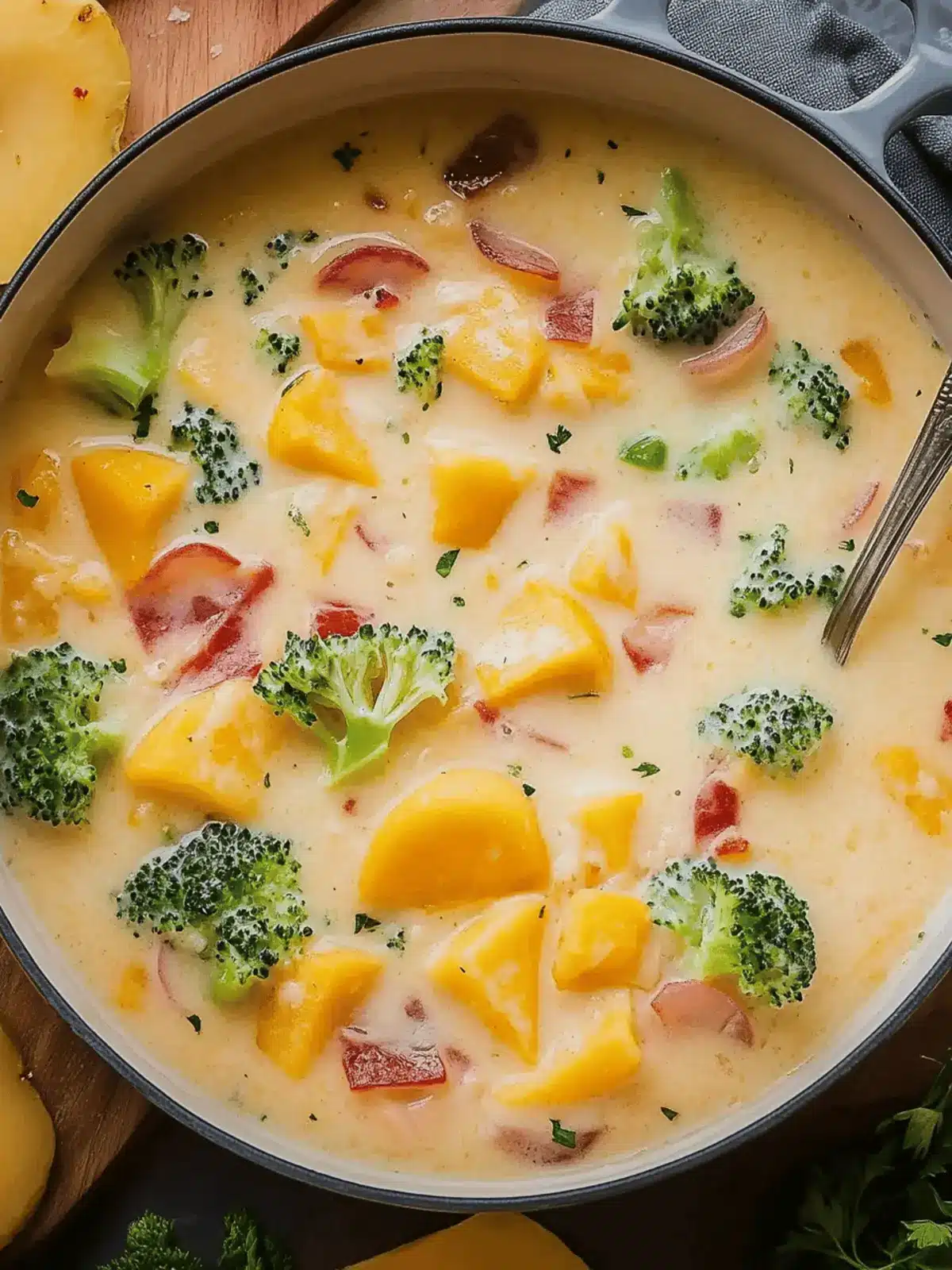 Leckere Brokkolisuppe mit Käse und Kartoffeln genießen 5 Leckere Brokkolisuppe mit Käse und Kartoffeln