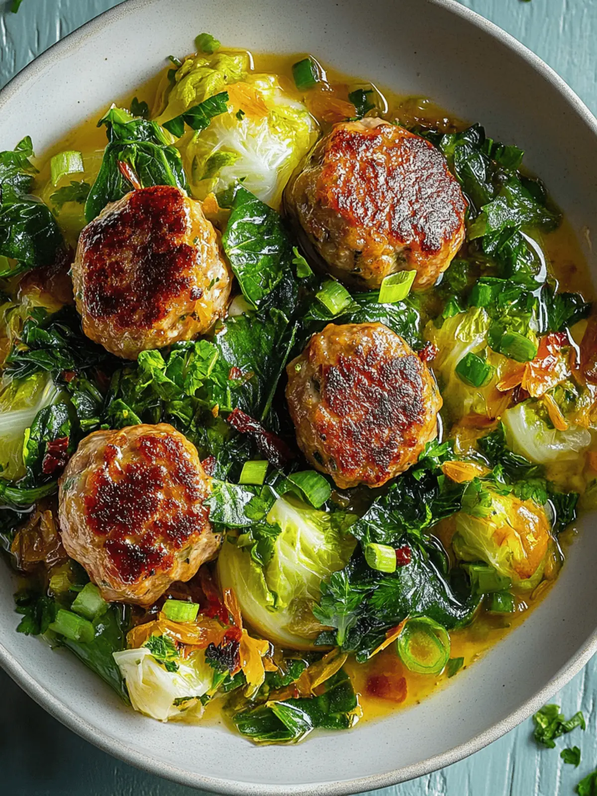 Frikadellen auf Rahmwirsing für ein herzhaftes Frühstück 5 Frikadellen auf Rahmwirsing