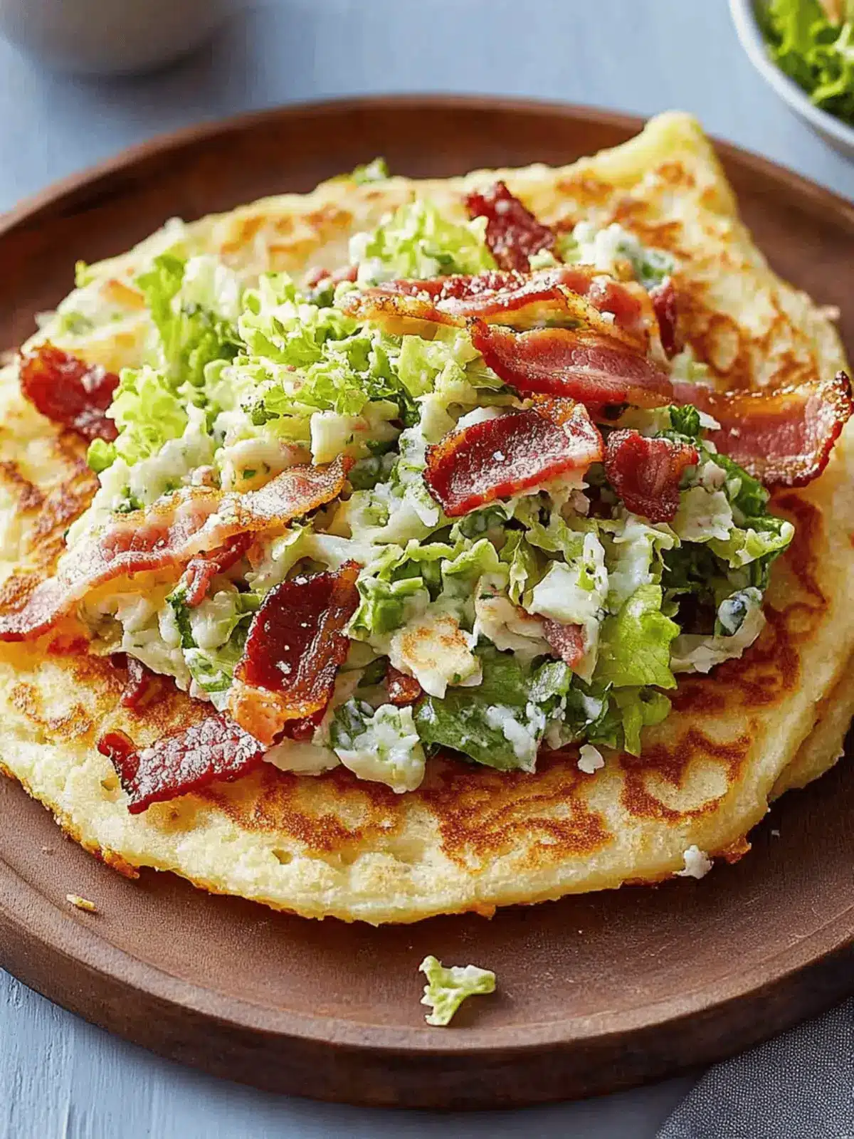 Herzhafte Pfannkuchen mit Salat und Bacon zaubern 5 Herzhafte Pfannkuchen mit Salat Bacon
