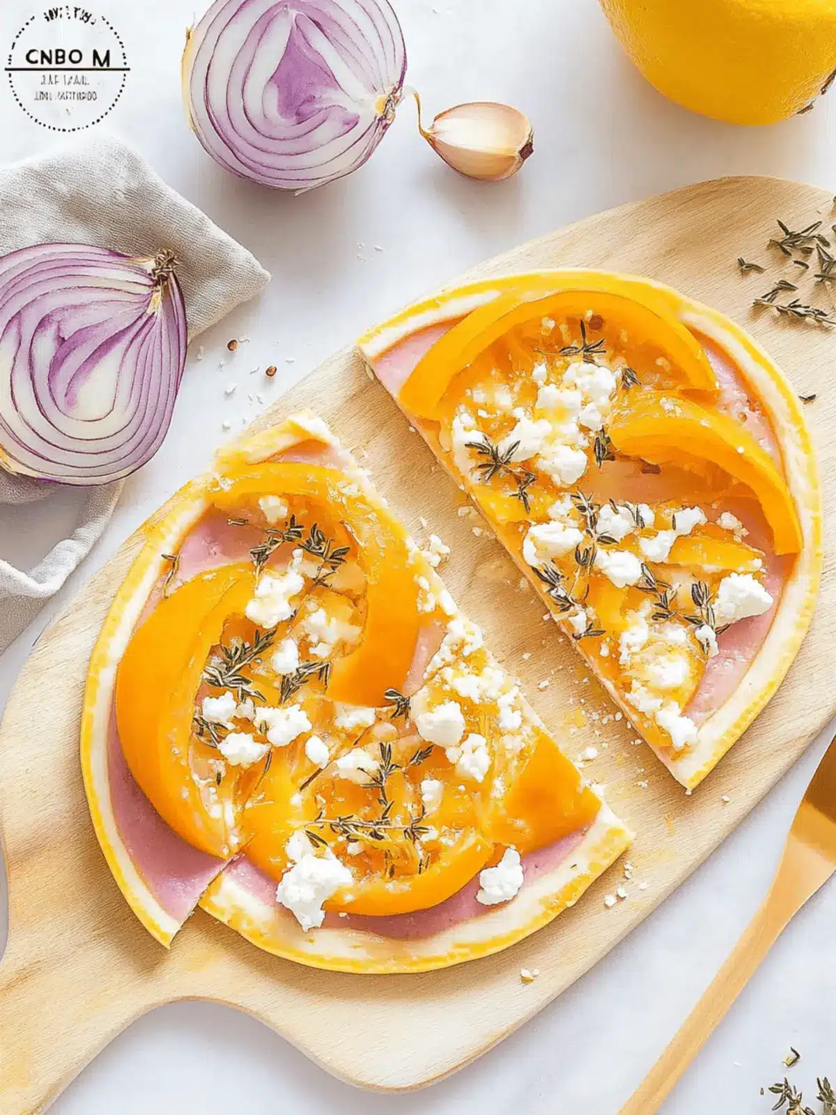 Kürbis-Flammkuchen mit Feta für den perfekten Herbst 4 Kürbis-Flammkuchen mit Feta