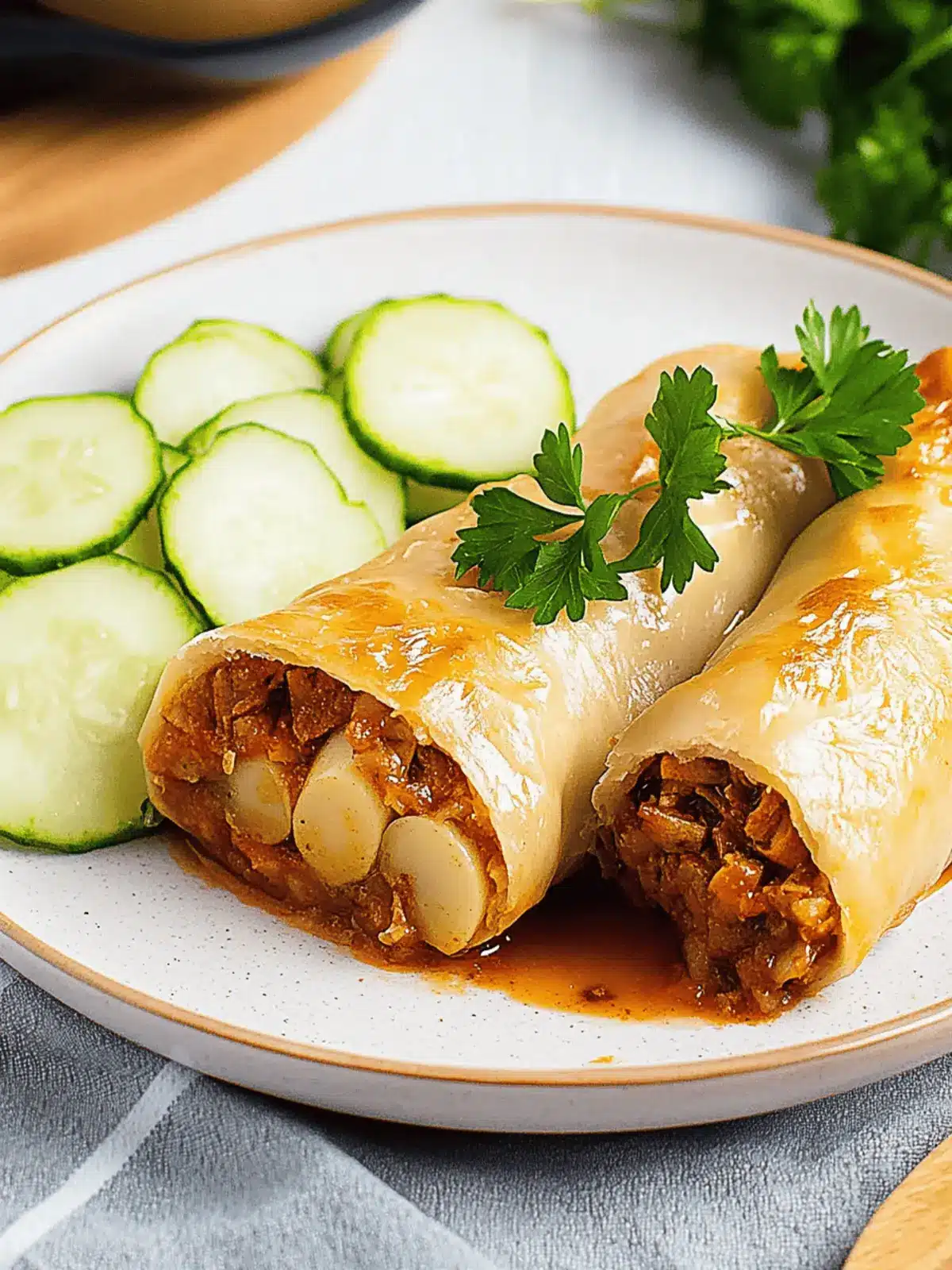 Vegetarische Kohlrouladen für ein gesundes Abendessen 2 Vegetarische Kohlrouladen