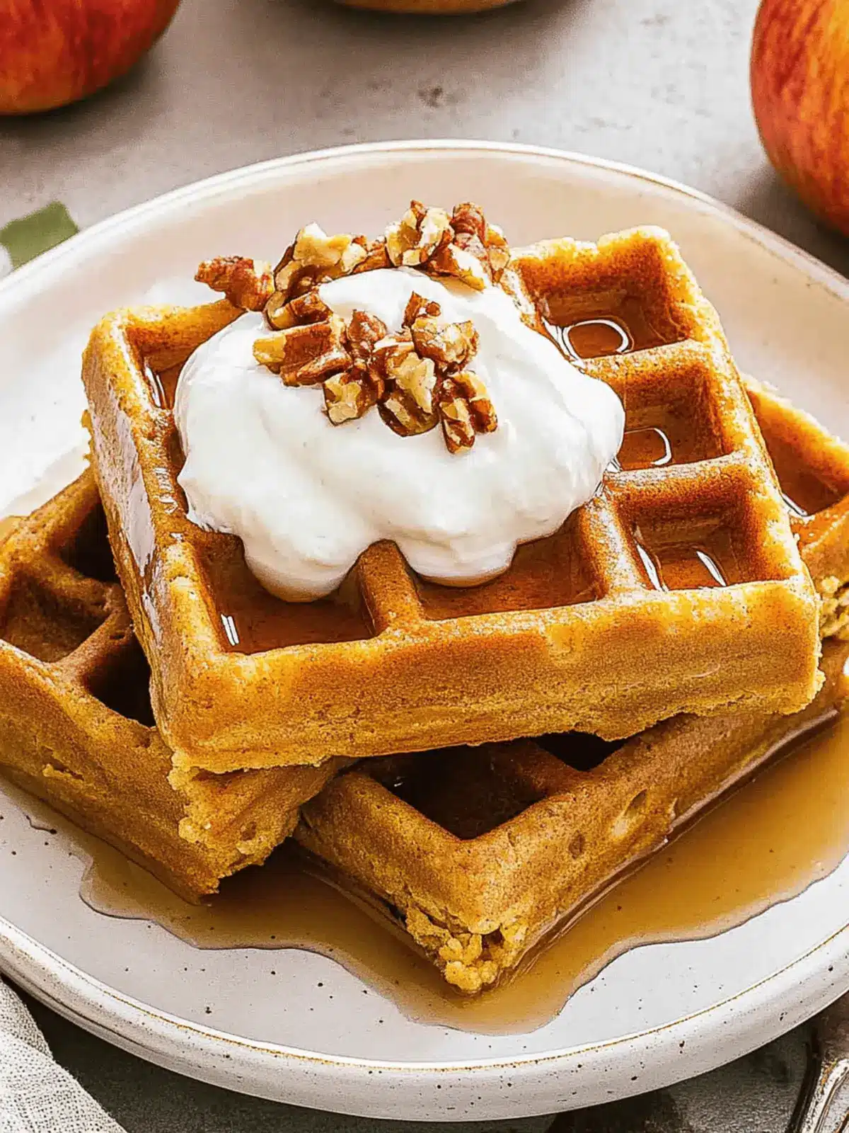 Warme Kürbis Waffeln für gemütliche Herbstfrühstücke 2 Warme Kürbis Waffeln