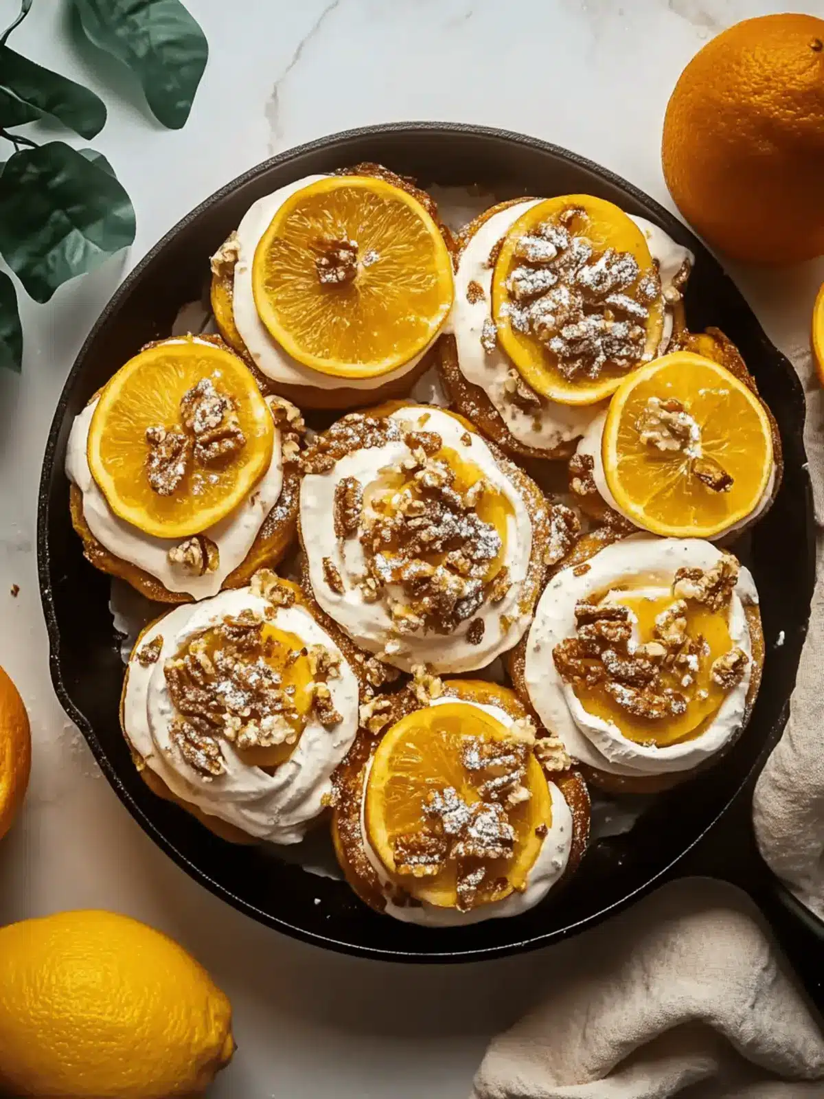 Vegane Kürbisschnecken mit Orangen-Buttercreme 2 Vegan Pumpkin Rolls with Orange Buttercream and Pecans