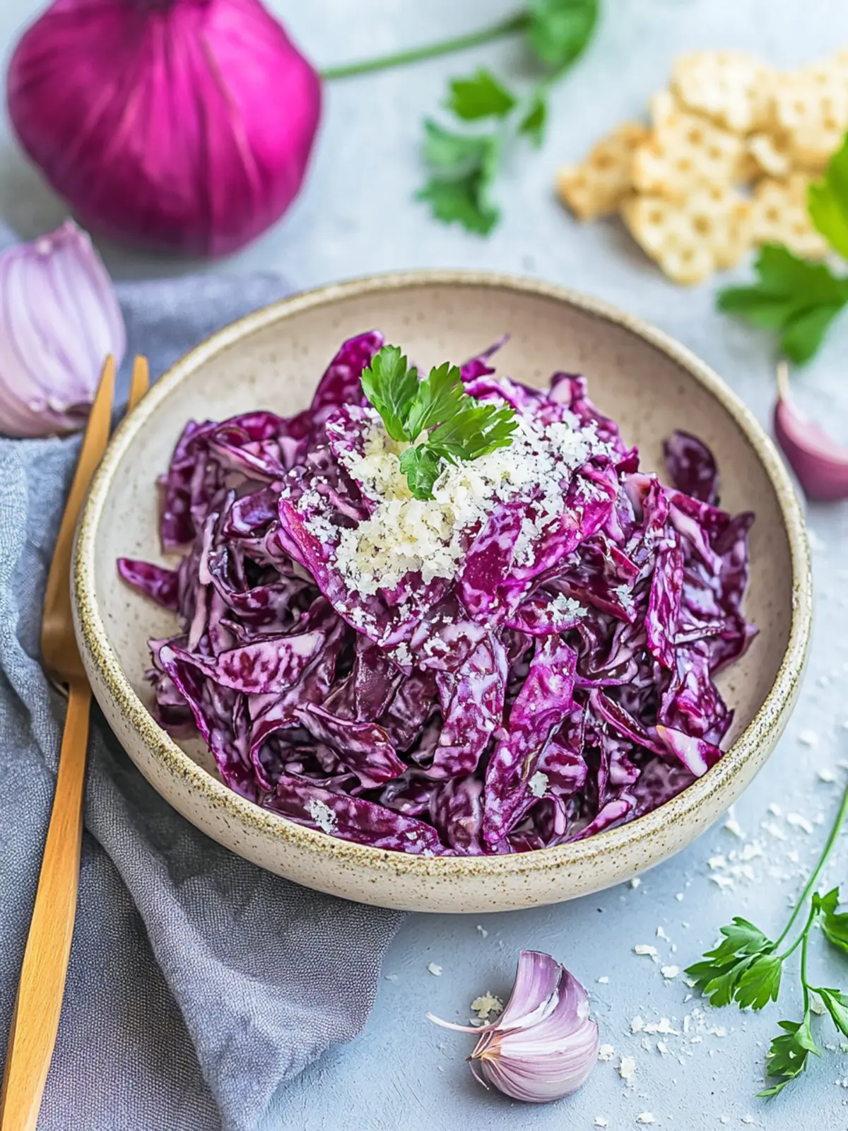 Einfacher Rotkohlsalat nach Großmutters Art 2 Simple red cabbage salad with dressing like grandmother's style