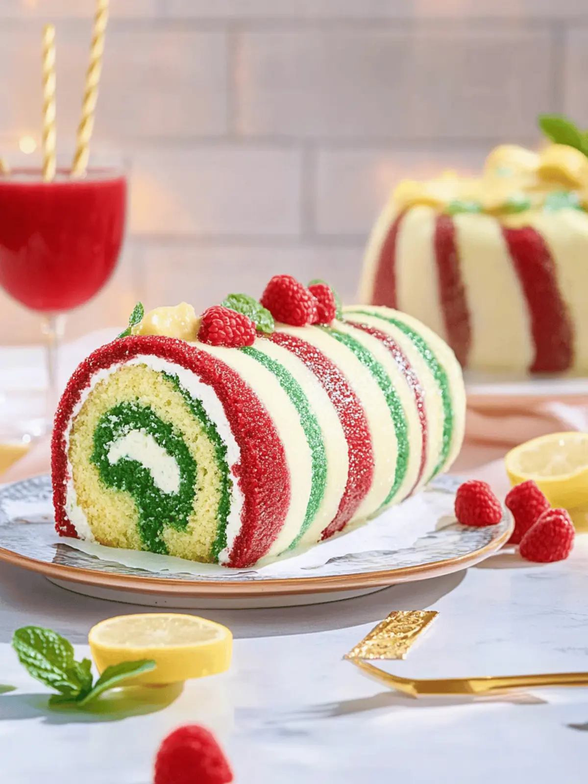 Biskuitrolle Weihnachten mit Mascarpone-Füllung 4 Biskuitrolle Weihnachten