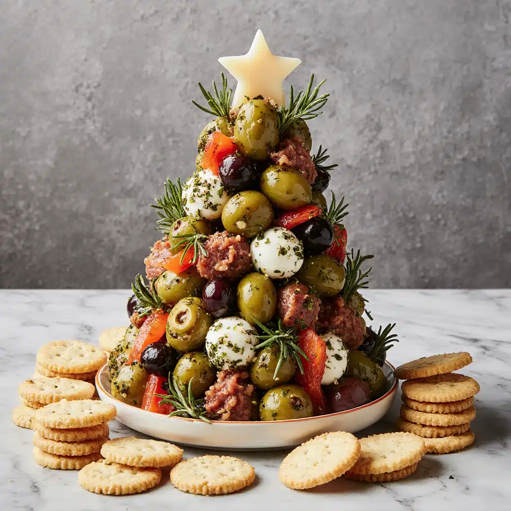 Antipasto Weihnachtsbaum Käsebällchen für Feste