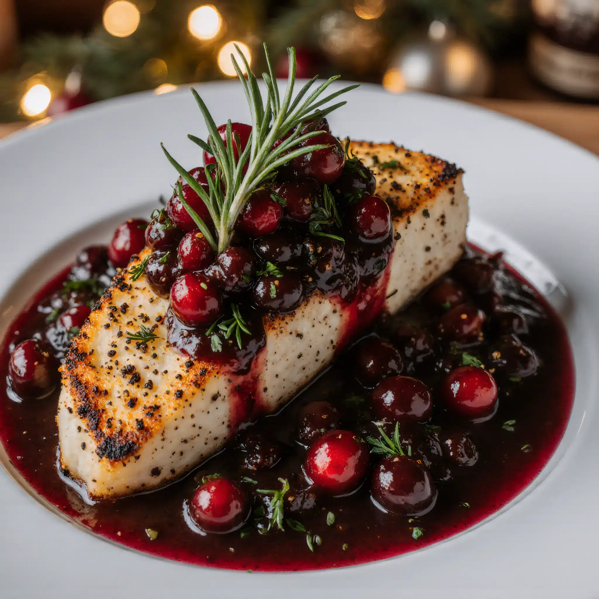 Hähnchenbrust weihnachtlich mit Preiselbeeren 4 Hähnchenbrust weihnachtlich mit Preiselbeeren