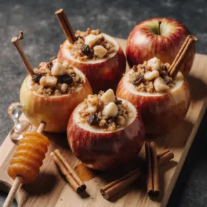 Weihnachtliche Bratäpfel mit Nüssen und Rosinen 3 Weihnachtliche Bratäpfel mit Nüssen und Rosinen