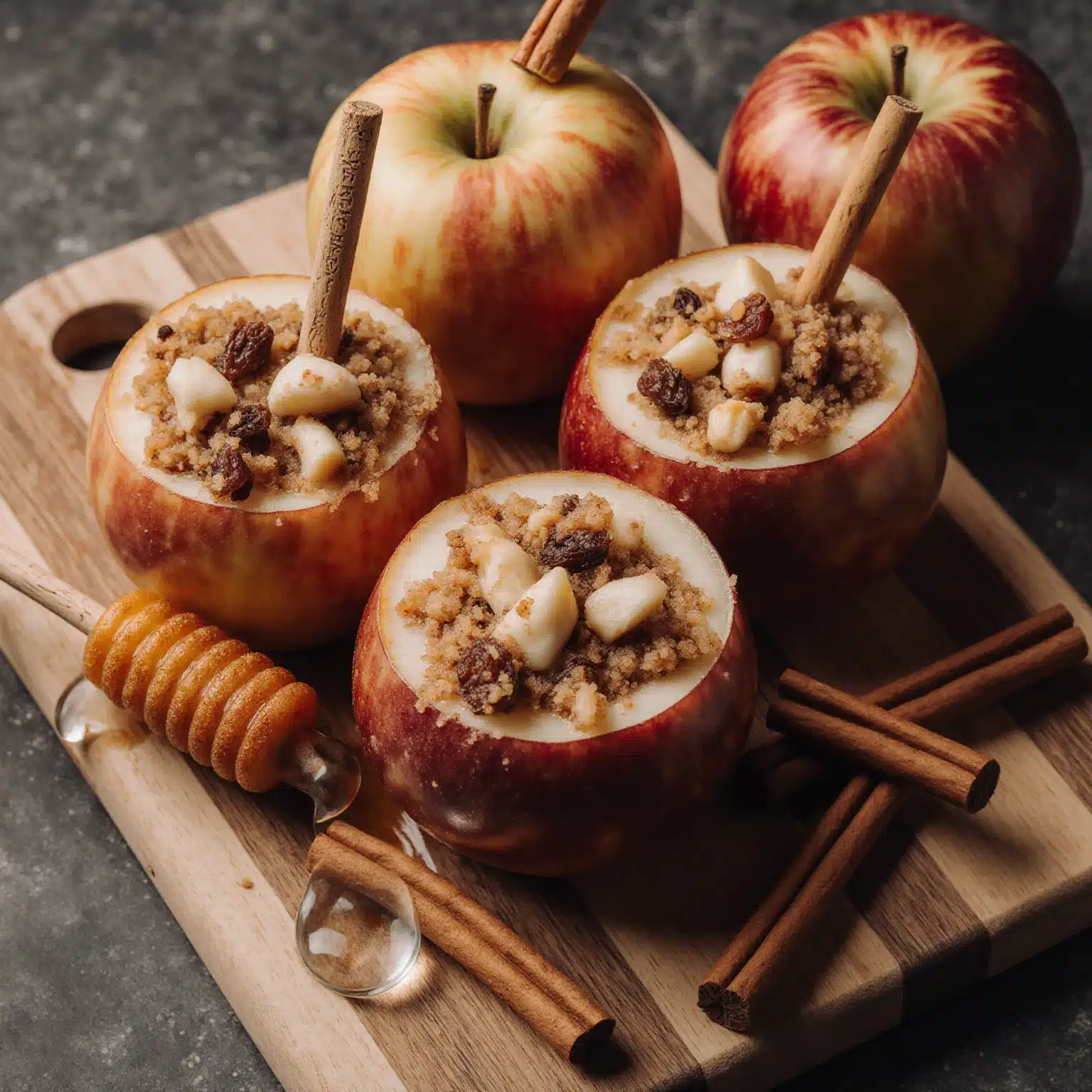 Weihnachtliche Bratäpfel mit Nüssen und Rosinen 4 Weihnachtliche Bratäpfel mit Nüssen und Rosinen