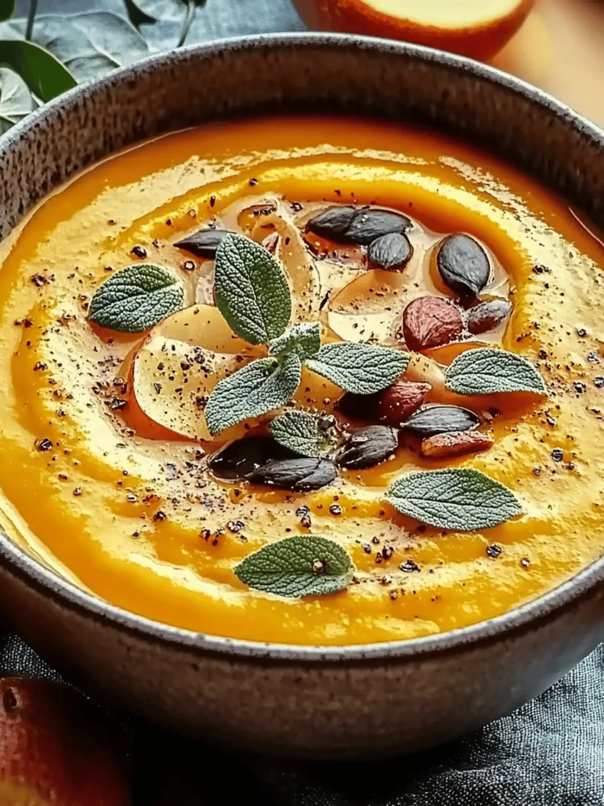 Wärmende Ernte Apfel- und Butternusskürbissuppe rezept 2 Wärmende Ernte Apfel- und Butternusskürbissuppe