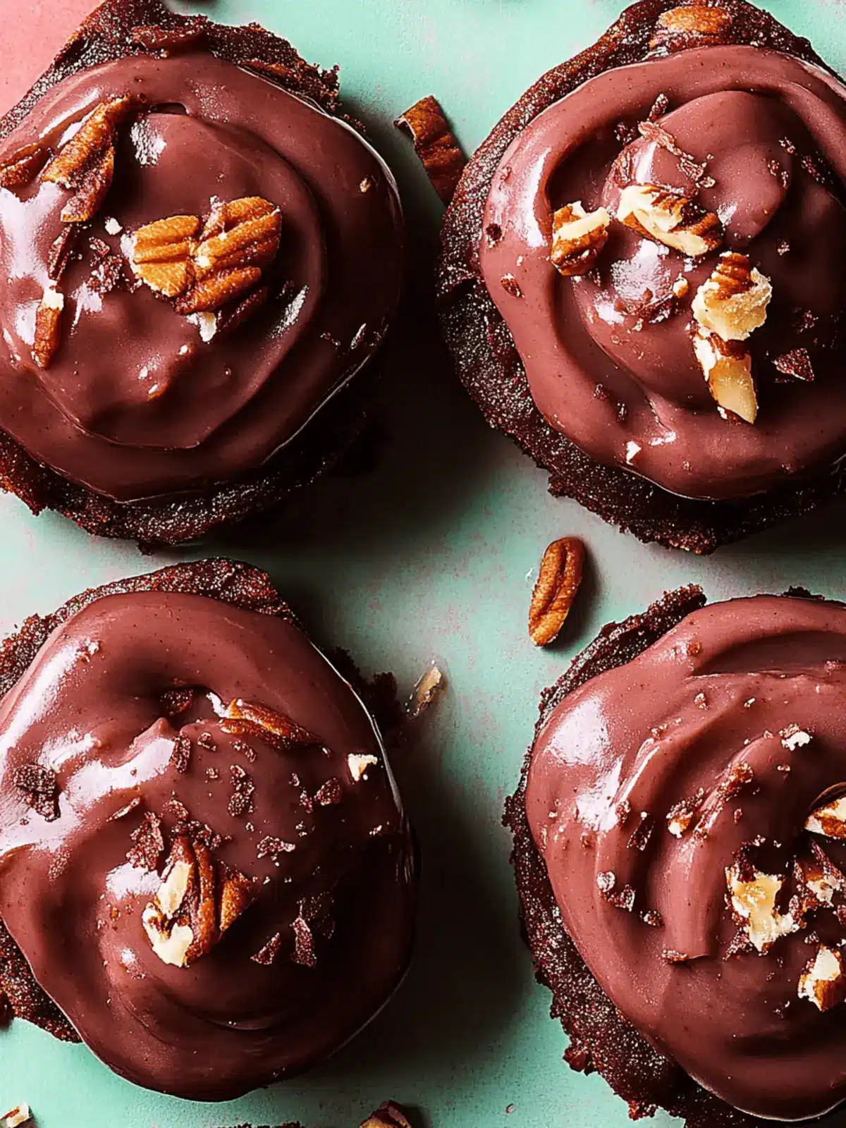 Schokoladen-Pekannuss-Zimtschnecken für den Genuss 4 Schokoladen-Pekannuss-Zimtschnecken
