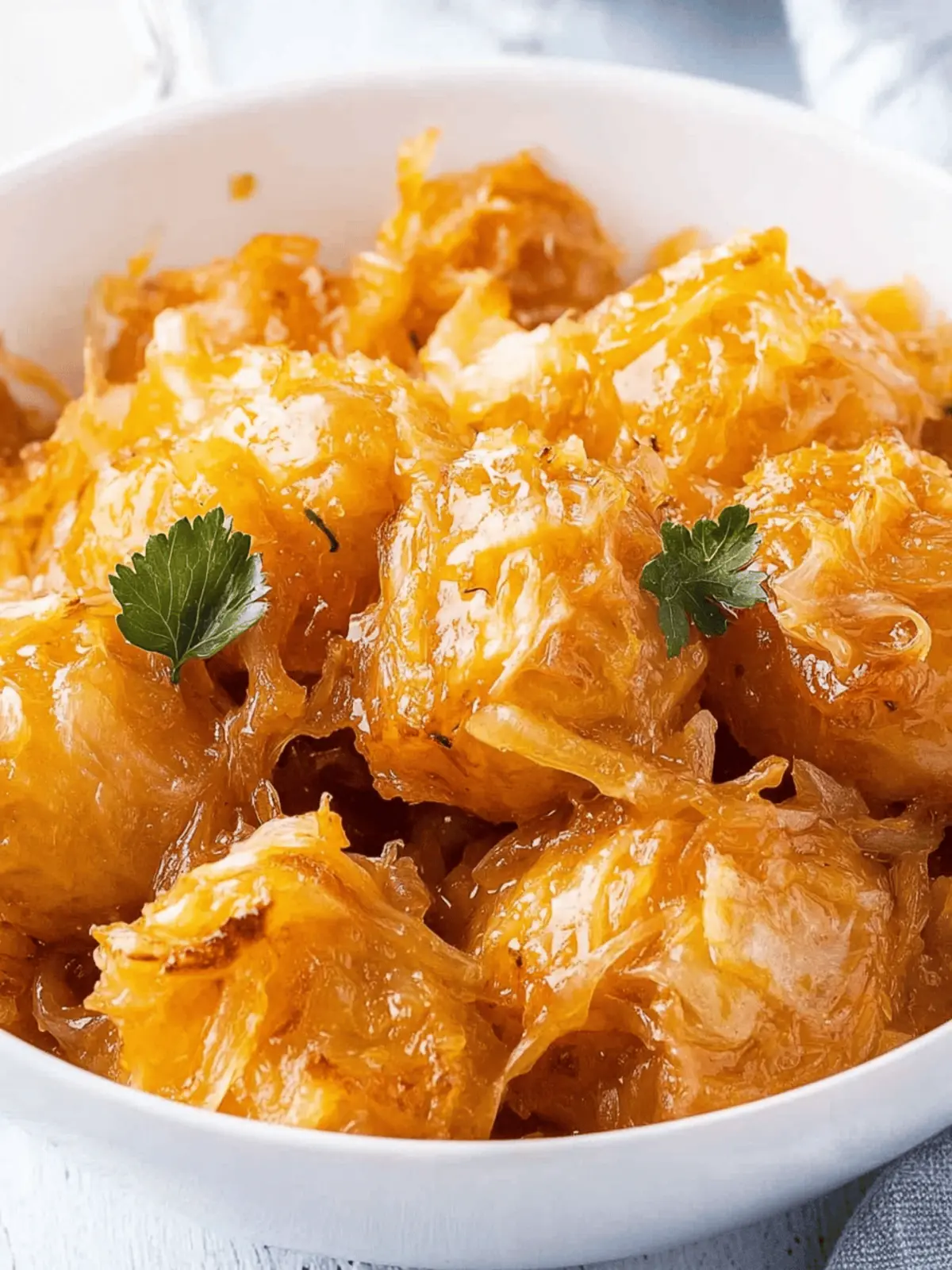 Miniknödel-Pfanne mit Sauerkraut und veganen Bratwürstchen