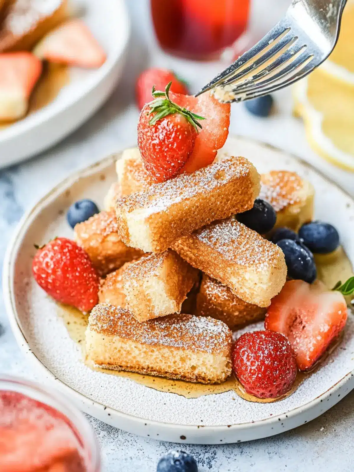 Französischer Toast Brötchen für ein schnelles Frühstück 4 Französischer Toast Brötchen