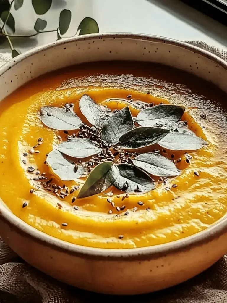 Wärmende Ernte Apfel- und Butternusskürbissuppe