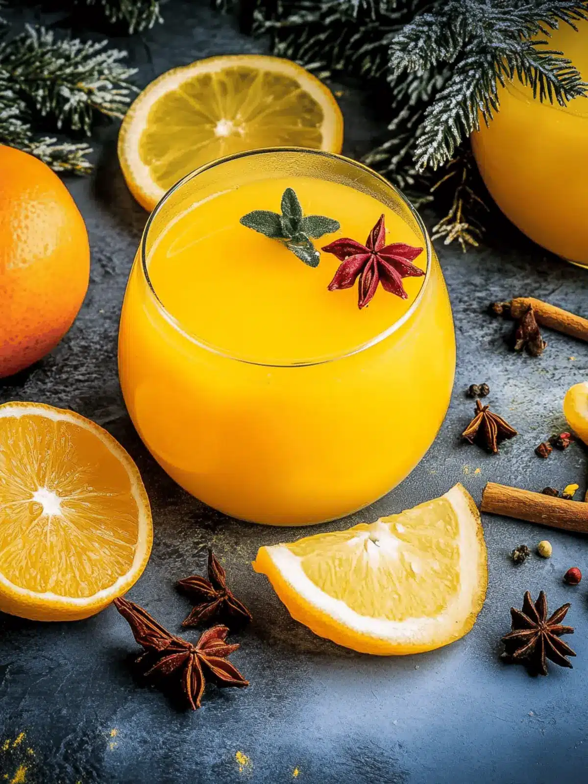 Fruchtiger Weihnachtsaperitif Orange Noel