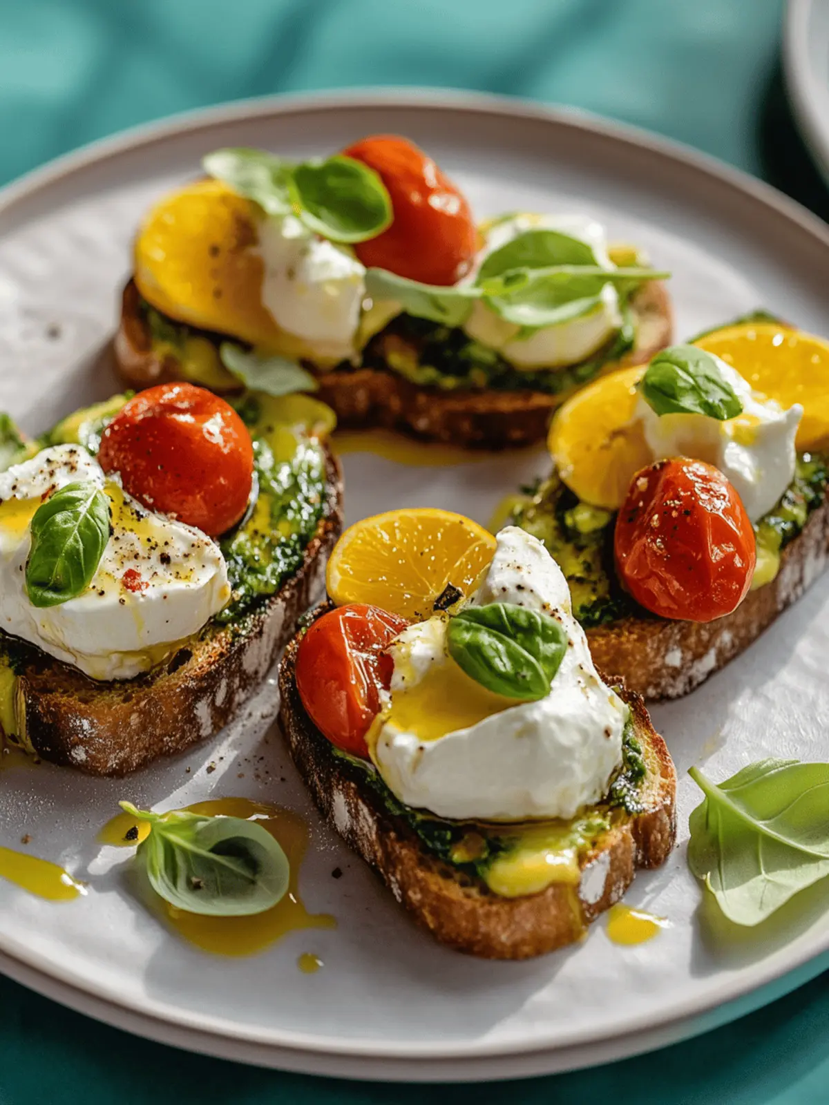 Avocado Burrata Bruschetta für den perfekten Start 3 Avocado Burrata Bruschetta