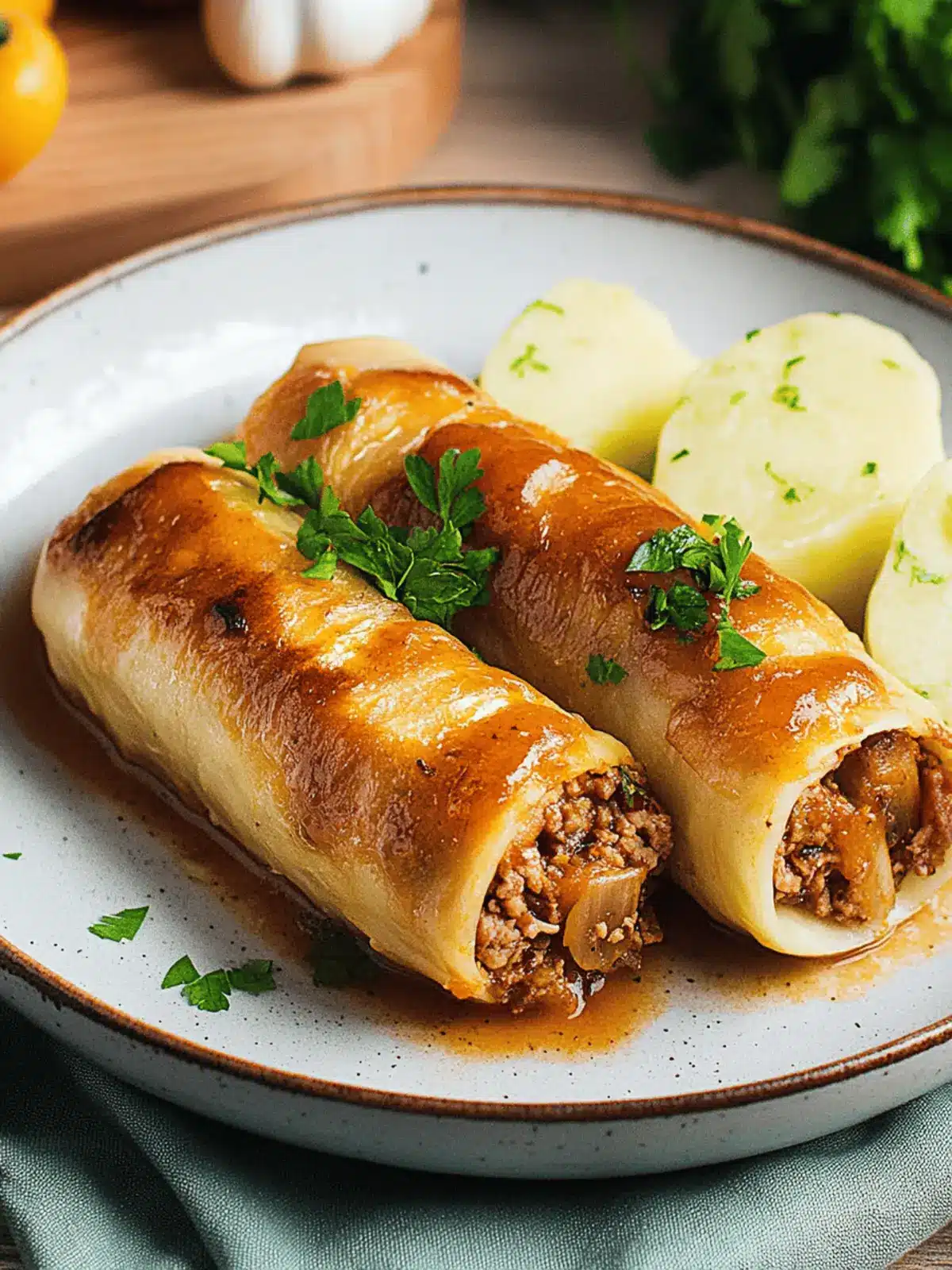 Vegetarische Kohlrouladen für ein gesundes Abendessen 3 Vegetarische Kohlrouladen