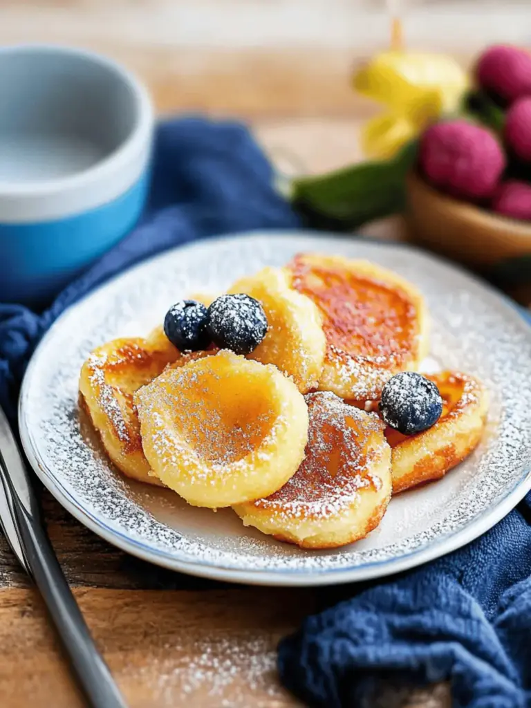 Apfelringe aus einfachem Teig