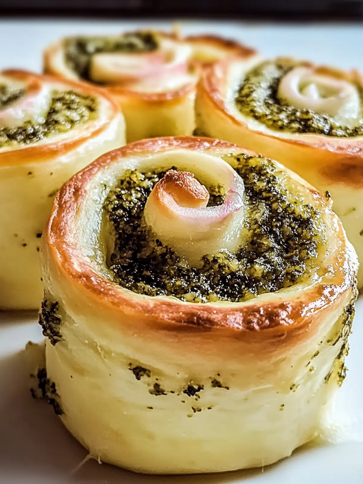 Pizzaschnecken mit Pesto und Mozzarella schnell gemacht 4 Pizzaschnecken mit Pesto und Mozzarella