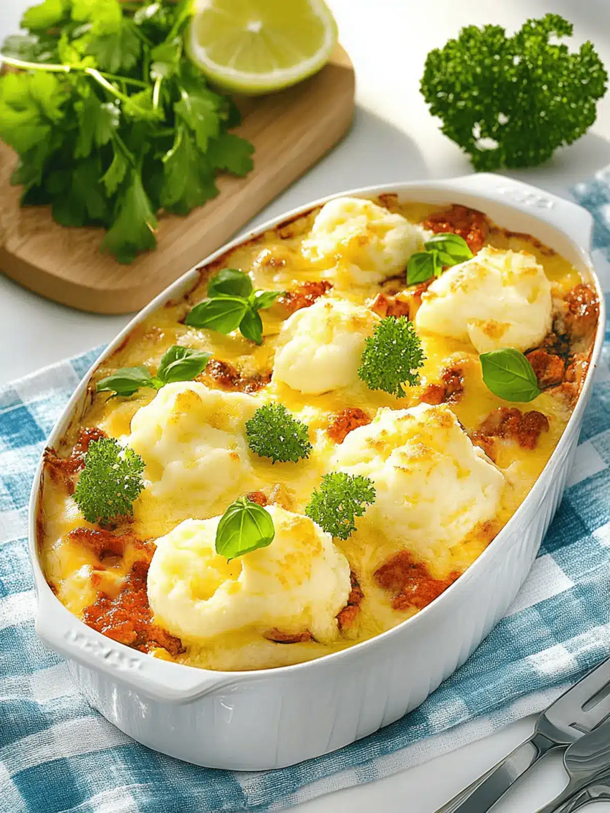 Blumenkohl-Auflauf mit Kartoffeln